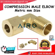 [ Inch Elbow ] Brass Fitting Compression Male Elbow Pipe Fittings **INCHES SIZE**Air compressor fitt