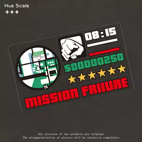 San Andreas Car Stickers, Rockstar Games Vice City Game Interface Stickers, GTA Map Rear Window Deca