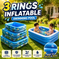 BestDeal Extra Large RETRO 3 Rings Inflatable Swimming Pool Kids Baby Children Swim Pool Indoor Outd