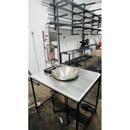 portable stall churros (set meja shj)(tolong update saiz kaki mesin churros)