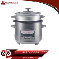 Hanabishi HHRC-10GSS Teflon Glass Cover 1Liter 5cups Rice Cooker