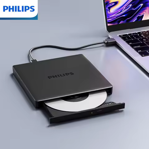 Philips Portable External Optical Drive USB Plug And Play CD DVD Play Burn Rip Disc Drive For Office