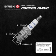 Brisk Copper Motorcycle Spark Plug N14Yc