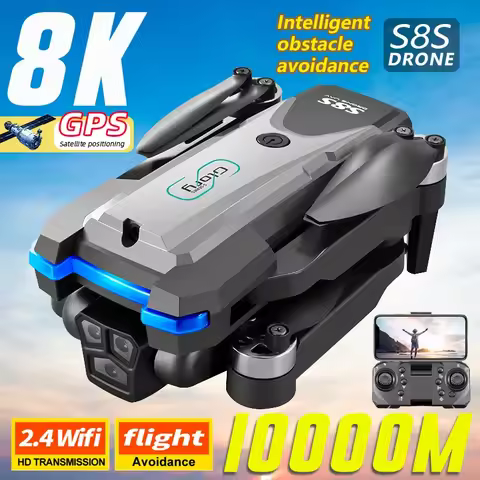 S8S GPS Drone 5G Wifi 8K HD Dual ESC Camera Optical Flow 360° Obstacle Avoidance Brushless Motor RC 