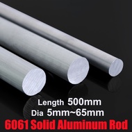 Diameter 5mm~65mm 6061 Aluminium Alloy Bar 500mm Long Solid Aluminium Rod Metal Processing Laser Cut