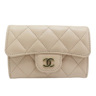 粉膚色 菱格紋 荔枝牛皮 名片夾 AP0214【CHANEL 香奈兒】 AP0214