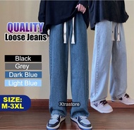 🚀3 Days Offer🚀113  Mens Jeans Harem Hiphop Vintage Straight Pants HarajuJeans Baggy Denim KoreanSelu