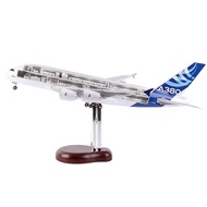 Airbus A380-800 Airbus Factory Livery Perspective Model 47cm High Quality Model with LED Cabin and C