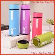 Colorful 6OUP glass core thermos water bottle, capacity 450ml