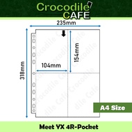 MeeT XY 4 Pocket (4R Size) Binder Pages/Sleeves A4 size