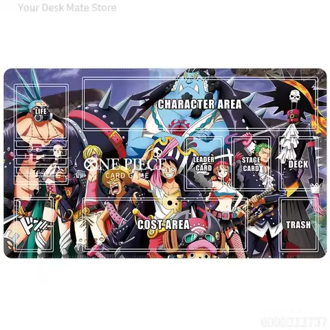 One Piece TCG Playmat Waterproof Anti-slip Trading Card Game Mat with Zones