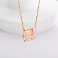 Hermes Mini Pop H outlet necklace愛馬仕粉色H吊坠項鏈