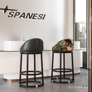Bar Backrest Foot Beauty Stool Cash Register Chair Household Bar Simple Bar Round Stool Stool High M