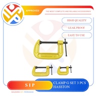 HASSTON C-Clamp Set of 3 / Clamp G Set of 3 Pcs (0760-001)