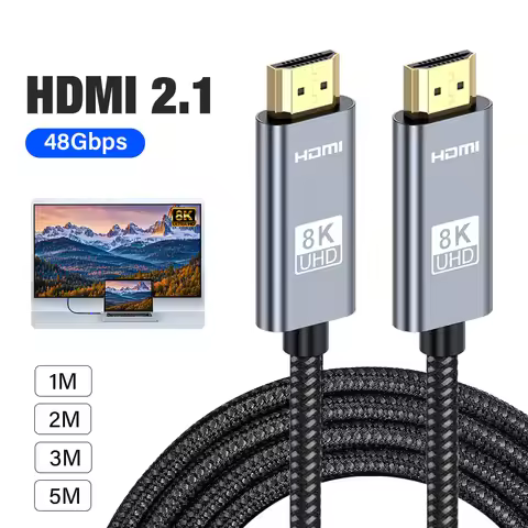 8K HDMI 2.1 Cable Highwings Certified 48Gbps Ultra High Speed HDMI Cord Support 4K@120Hz 8K@60Hz for