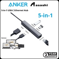 Anker PowerExpand+ USB C Hub 5 In 1 Type-C Adapter to HDMI/Ethernet Port/3 USB 3.0 Ports - Gray