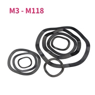 M3 M4 M5 M6 M8 M10 M12 M14 M16 M19 M21-M118 Black Steel 65MN Three Wave Crest / Wave Type Gasket / S