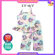 (1-6Y) Set Baju Tidur Budak / Kanak 1 - 6 Tahun Year Kids Pajamas Borong Murah Girl Pijamas Perempuan Singlet Cantik