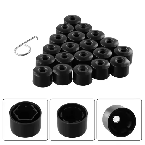 For Golf Bolt Nut Cap Dust-proof Anti-theft 30 X 21.2mm Dismantle Tool Cap OEM 1K06011739B9 Safe 20p