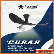 Alaska Cura CuraH 52in DC Motor Ceiling Fan 23W LED 3-Tone Dimmable Function Smart Fan Tuya Google