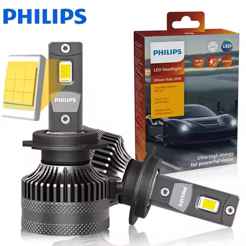 Philips Ultinon Rally 3590 LED H4 H7 H11 H8 HB3 HB4 HIR2 Max Power 90W 7500LM Car Headlight 6500K Wh