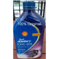 100% Original Shell Advance 4T Motorcycle Engine Oil LONG RIDE 10W40 (FULLY SYNTHETIC)