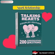 [Singapore Stock] Talking Hearts Conversation Cards - Couple Card Game for Date Nights & Travel Adve