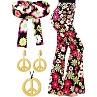 60s 70s Printed Flared Bell-bottom Pants - Music Party Outfit for Women
