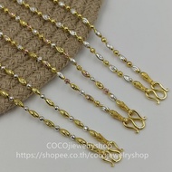 Necklace (2 Kings/3 Kings) Rice Beads Two Colors/Three Colors Amulet Hanging 24k Color Does Not Peel