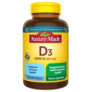 Nature Made Vitamin D3 25 mcg., 650 Softgels I Supports Bone and Teeth Health I AUTHENTIC