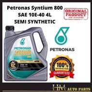 (100% Original) Petronas Syntium 800 10W40 SN/CF Semi Synthetic (4L) Engine Oil 10W-40 + FREE Windshield + Mileage
