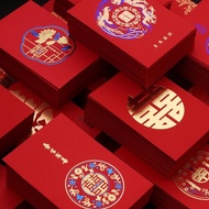 10-40pcs Red Packet Wedding Angpao Gift Big Angpow Storag Cyan Money Envelope Bag Pouch Coin Red Pac