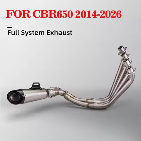For CBR650F CBR650R CB650F 2014-2026 Full Modified Exhaust System Stainless Steel Muffler & Front Tu