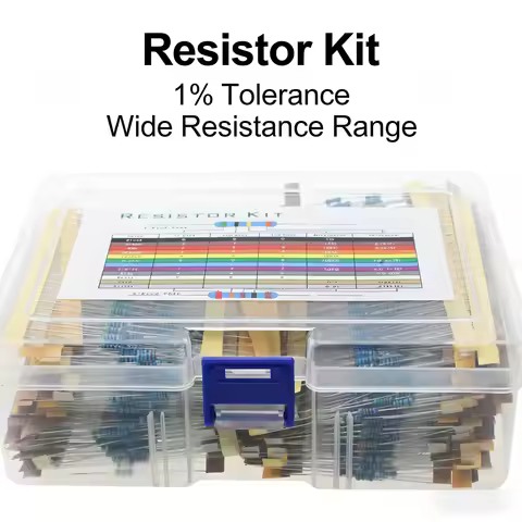 2600Pcs 130 Values Resistor Kit 1/4W Metal Film 1% 0.25W Electrical Resistors Set 1 Ohm-3M Ohm