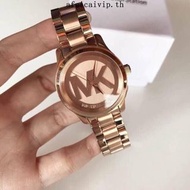 代購 Michael Kors MK3334 MK手錶 玫瑰金色鋼鏈石英錶 大LOGO設計 時尚潮流百搭女錶
