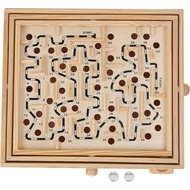 Wooden Ball Maze Game, Wooden Balance Board Table Wooden Ball Game Disentanglement Puzzles Labyrinth