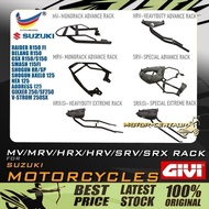 MONORACK GIVI (MV/HRV/SRV/ZR J RACK) SUZUKI GSX R150/S150,SHOGUN AXELO/125,SMASH 115,RAIDER FI,BELAN