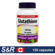 Webber Naturals Glutathione 250mg 120 Capsules