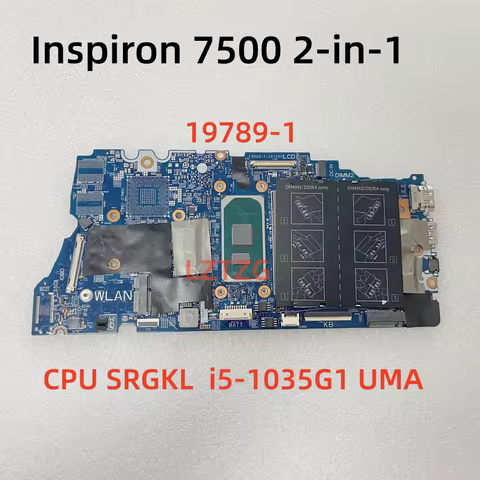 19789-1 For Dell Inspiron 7500 2-in-1 Laptop Motherboard With I5-1035G1 CPU UMA CN-0GVCY9 100% Teste