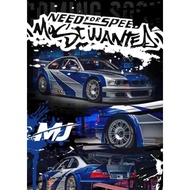 MJ Model 1:64 bmw M3 GTR E46 Need for Speed (NFS) ​​Most Wanted Openable Engine Hood