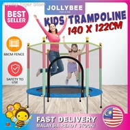 ♠✇(HOT SALES) Jollybee 55 Inch Kids Trampoline Jumper Indoor Outdoor Children Bouncer Jumping Bed Tr