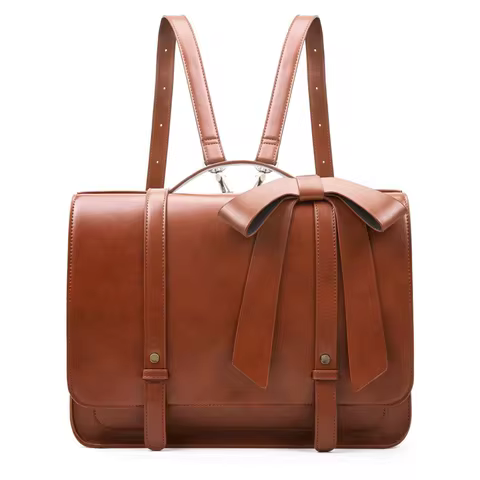 Women's Briefcase Messenger Bag PU Leather 14 Inch Laptop Bag Fashion Shoulder Bag Computer Bag Suit