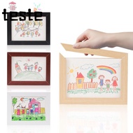 Photo Frame, Memorial Wall Decoration Wooden Kids Art Frame, Creative Changeable Rotatable Family Po