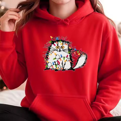 2026 New Merry Christmas Christmas Hoodie Nightmare Before Xmass Top Reindeer Snowman Elf Printed Fe