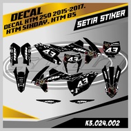 DECAL KTM 250 2015-2017/KTM SIXDAY/KTM 85 DESIGN FREE REQUEST CUSTOM NEW, KTM STICKER, (K3.024.002)