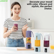 LANAFAY Fruit Blender, 450ML Wireless Electric Fresh Juice Cup, Kitchen Mixer Handheld Fast Mixing P