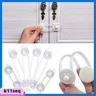 K7SEQ Anti-pinch Child Safety Lock Plastic Transparent Baby Cupboard Locks Latches Multifunction Strong Fixation Sliding Door Lock Home
