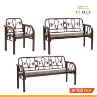 Jo ELLE - Zues Outdoor Metal Bench Chair (1-Seater / 2-Seater / 3-Seater) [Free Shipping to West Mal