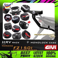 SET KOMBO KOTAK/BOX GIVI B27/B270/B32/B33/B45 TOP CASE +YAMAHA FZ150 FZ150I V1 (MODEL BEFORE 2014) H