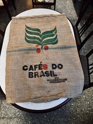 巴西咖啡生豆麻布袋 室內店面佈置裝潢 園藝 手工藝品可用60~80kg大袋 94*66二手麻布袋 麻布裝飾擺設 縫製物品 地墊 麻袋 布